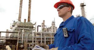 GasBadge Pro in use in an oil refinery