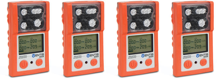 Ventis MX4 4-gas Gas Detector in Safety Orange
