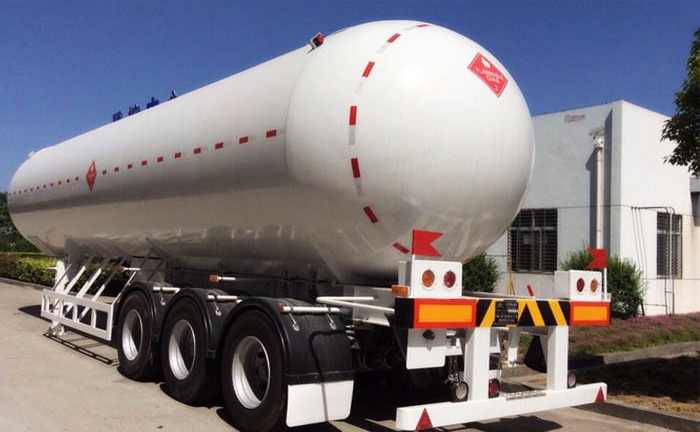 LPG gas tanker trailer
